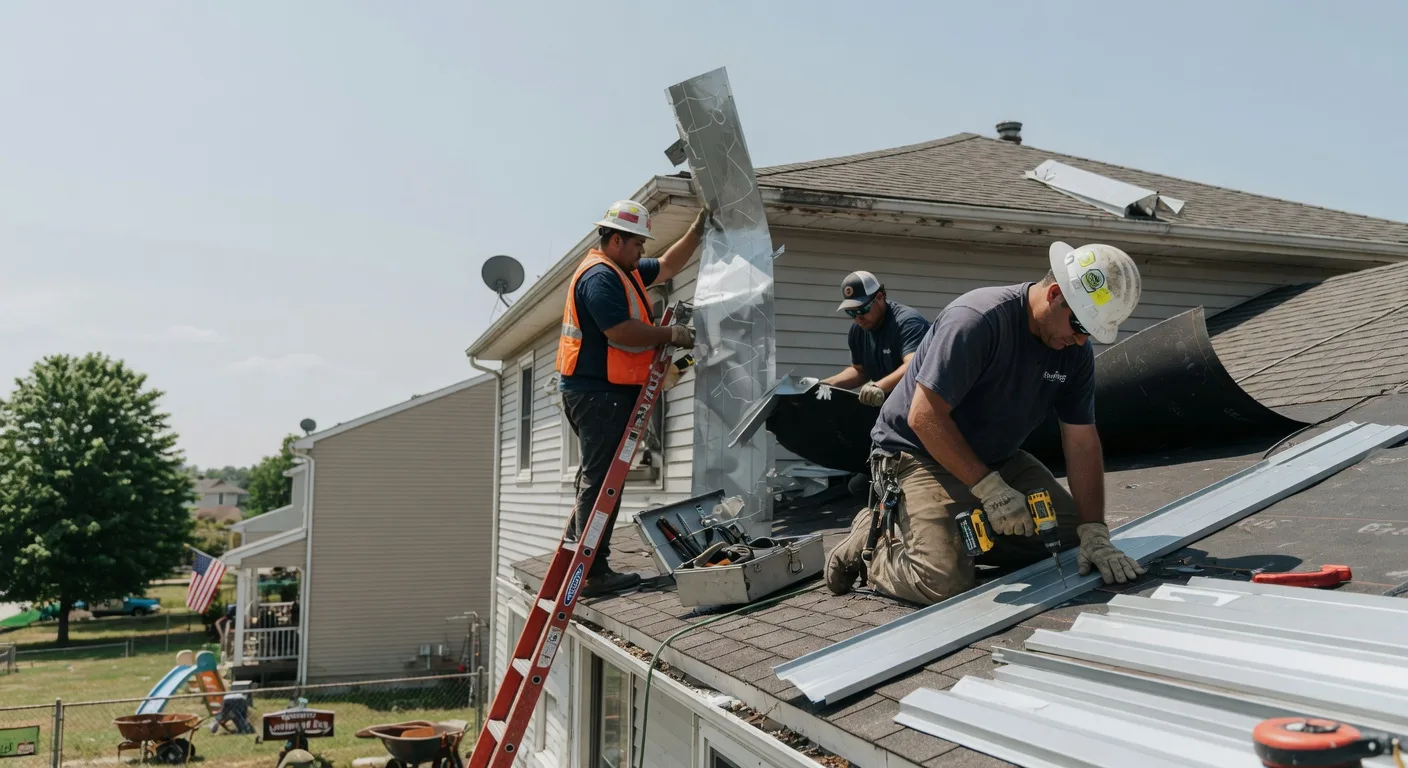 Storm Damage Metal Roof Repair in Adamsville, OH